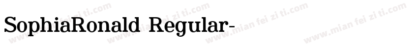 SophiaRonald Regular字体转换